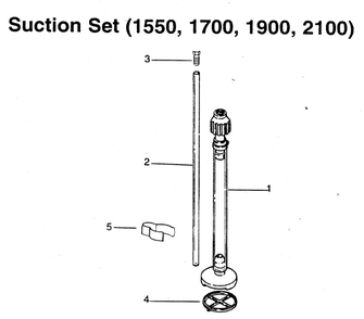 Suction Set 1 Diagram and Parts List for DSP1400  Wagner Paint Sprayer