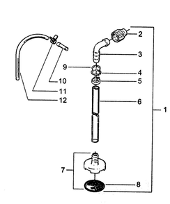 Suction Set Assembly Diagram and Parts List for 835  Wagner Paint Sprayer