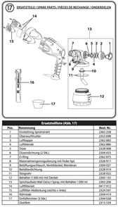 Section 1 Diagram and Parts List for W400  Wagner Paint Sprayer
