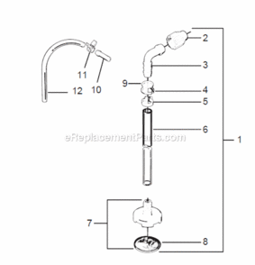 Page C Diagram and Parts List for 833  Wagner Sprayer