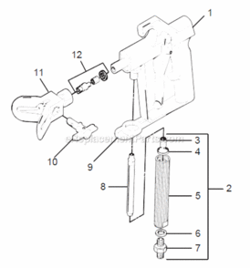 Page D Diagram and Parts List for 833  Wagner Sprayer