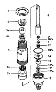 Part Location Diagram of 00302 Wagner Lock nut