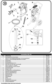 Section 1 Diagram and Parts List for 350M Control Pro Wagner Paint Sprayer