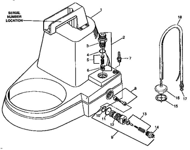 Basic Unit Diagram and Parts List for 404  Wagner Paint Sprayer