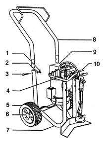 Final Assembly Diagram and Parts List for 844  Wagner Paint Sprayer
