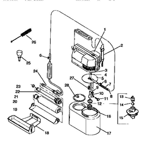 Main Assembly Diagram and Parts List for 929  Wagner Paint Sprayer