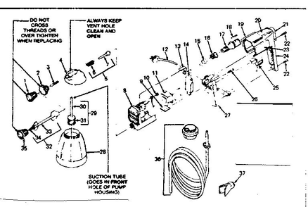 Replacement Parts Diagram and Parts List for 165155282  Wagner Paint Sprayer