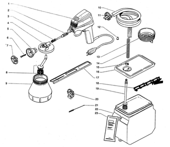 Power Painter Diagram and Parts List for 345  Wagner Paint Sprayer