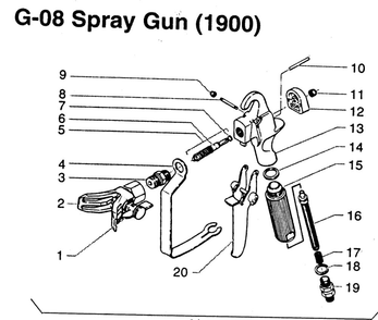 Part Location Diagram of 0149210 Wagner Trigger assembly