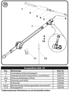 Section 1 Diagram and Parts List for 550 Turboroll Wagner Paint Sprayer