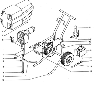 Final Assembly Diagram and Parts List for 975  Wagner Paint Sprayer