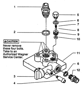 Paint Pump Assembly Diagram and Parts List for 844  Wagner Paint Sprayer