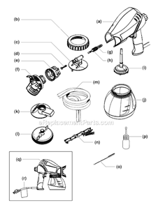 Page A Diagram and Parts List for POWERPAINTERPLUS  Wagner Sprayer