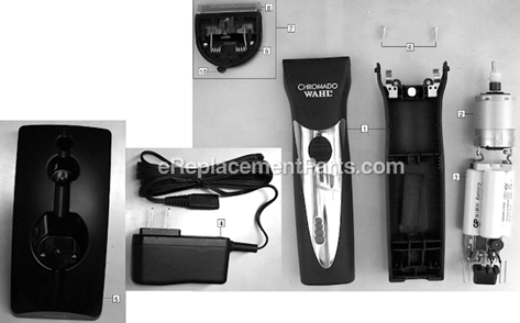 Part Location Diagram of 41854-7853 Wahl Replacement Lever Blade