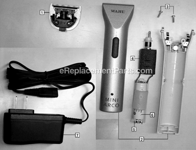 Page A Diagram and Parts List for 8787-450A  Wahl Clipper Trimmer