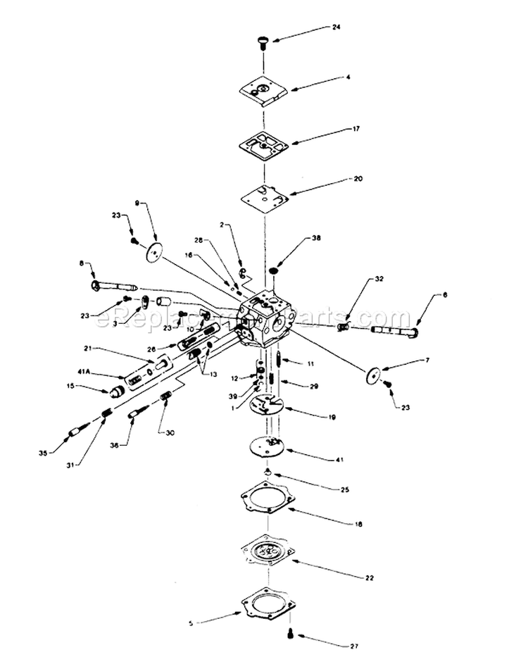 Page A Diagram and Parts List for HDC-16-1  Walbro Engine