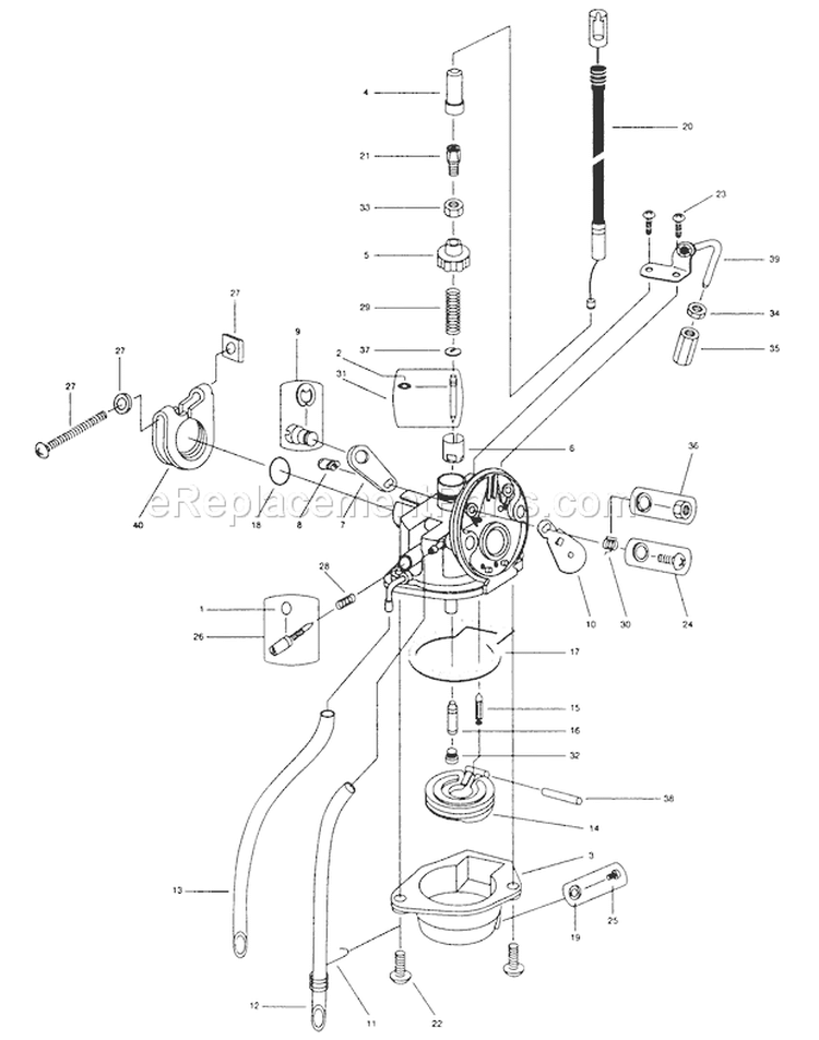 Page A Diagram and Parts List for WPF-6-1  Walbro Engine