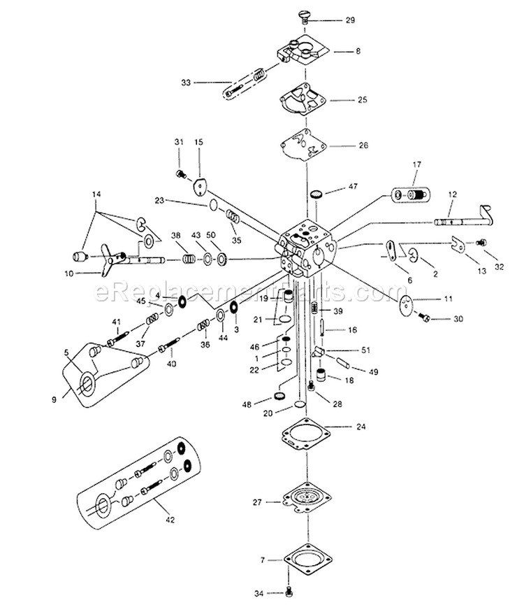 Page A Diagram and Parts List for WTA-29-1  Walbro Engine