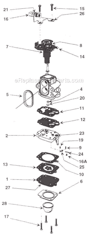 Page A Diagram and Parts List for WYA-35-1  Walbro Engine