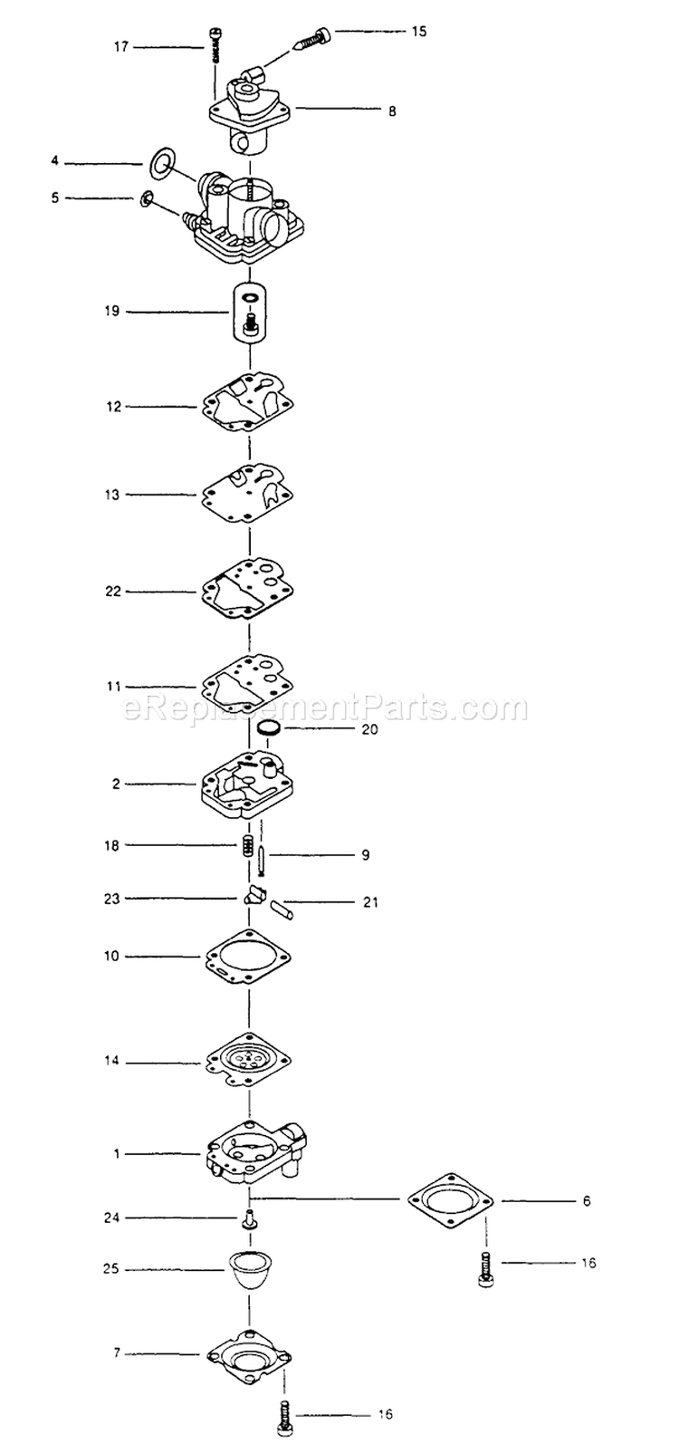 Page A Diagram and Parts List for WYP-3-1  Walbro Engine
