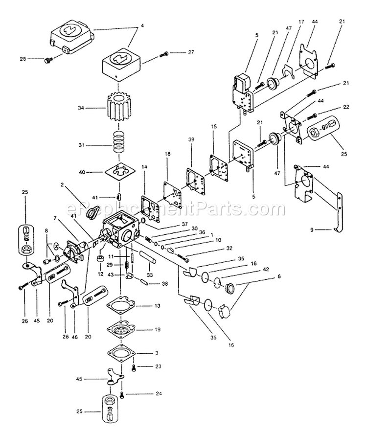 Page A Diagram and Parts List for WZ-3A-1  Walbro Engine