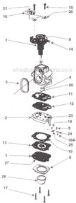 Page A Diagram and Parts List for WYA-35-1  Walbro Engine