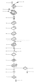 Page A Diagram and Parts List for WYP-3-1  Walbro Engine