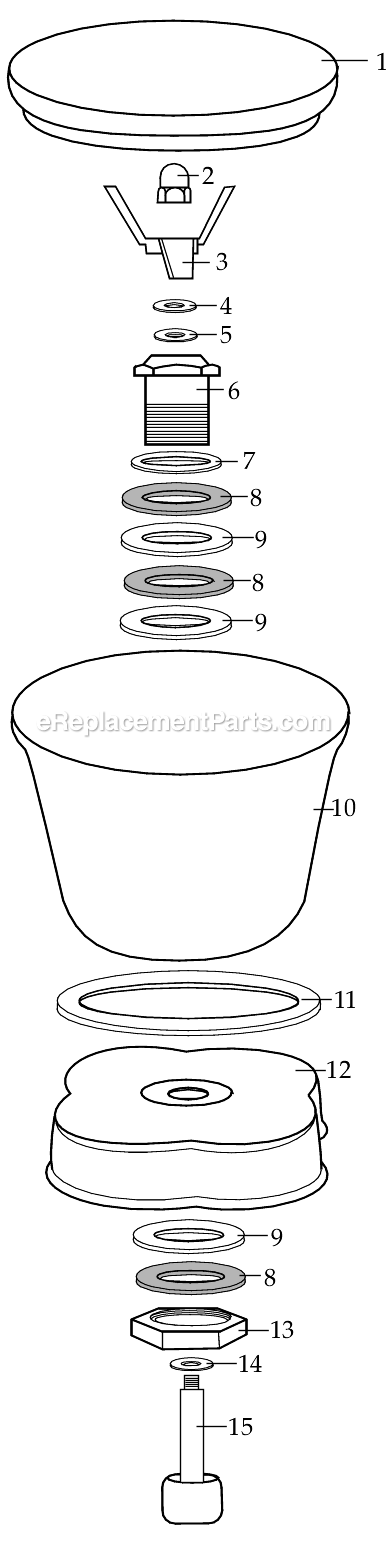 Page A Diagram and Parts List for 32CA66  Waring Blender