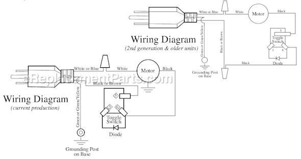 Page B Diagram and Parts List for 36BL96  Waring Blender