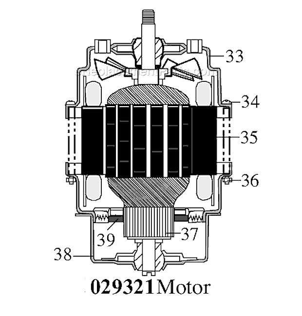 Page B Diagram and Parts List for 38BL48  Waring Blender