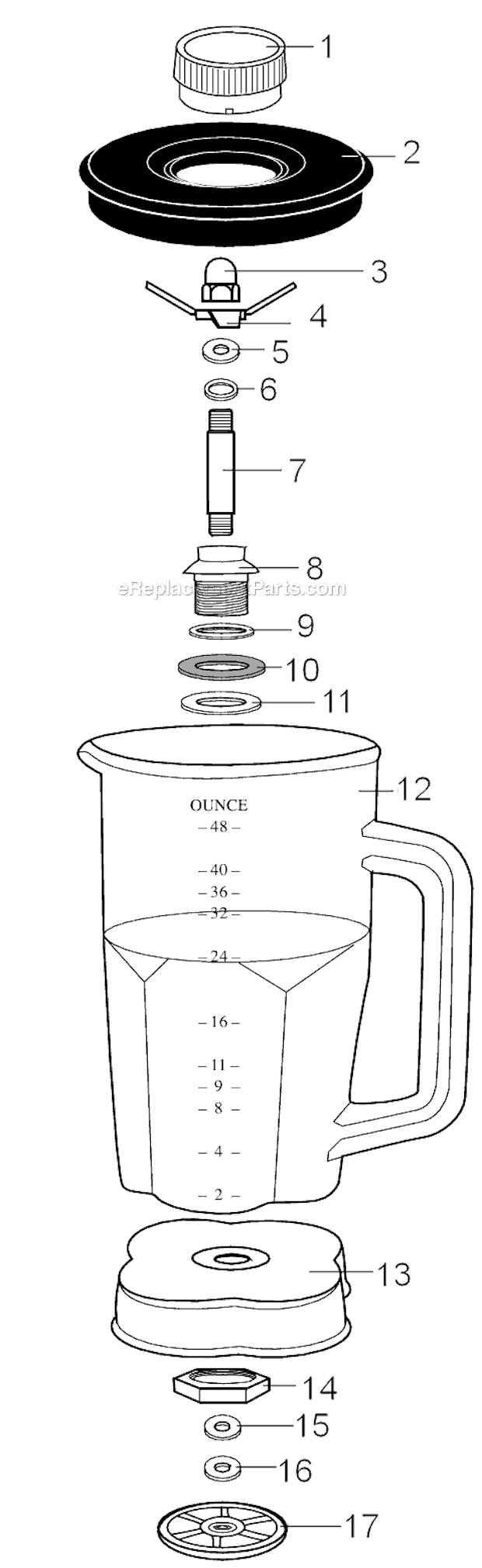 For_Use_On_Models_Bb100_Bb300_Bb900_Bb1000_And_Any_Unit_With_A_Wheel_Drive Diagram and Parts List for 501114  Waring Blender