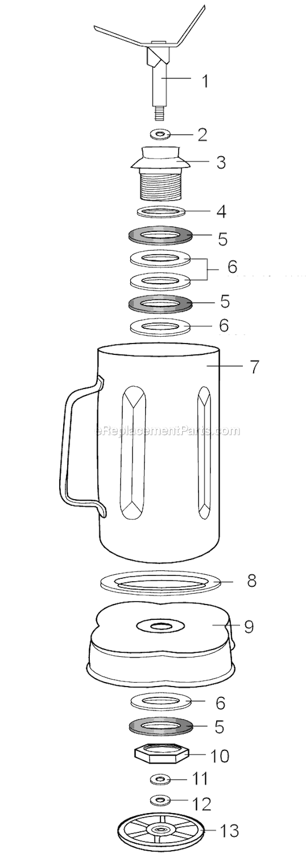 Page A Diagram and Parts List for 502470  Waring Blender