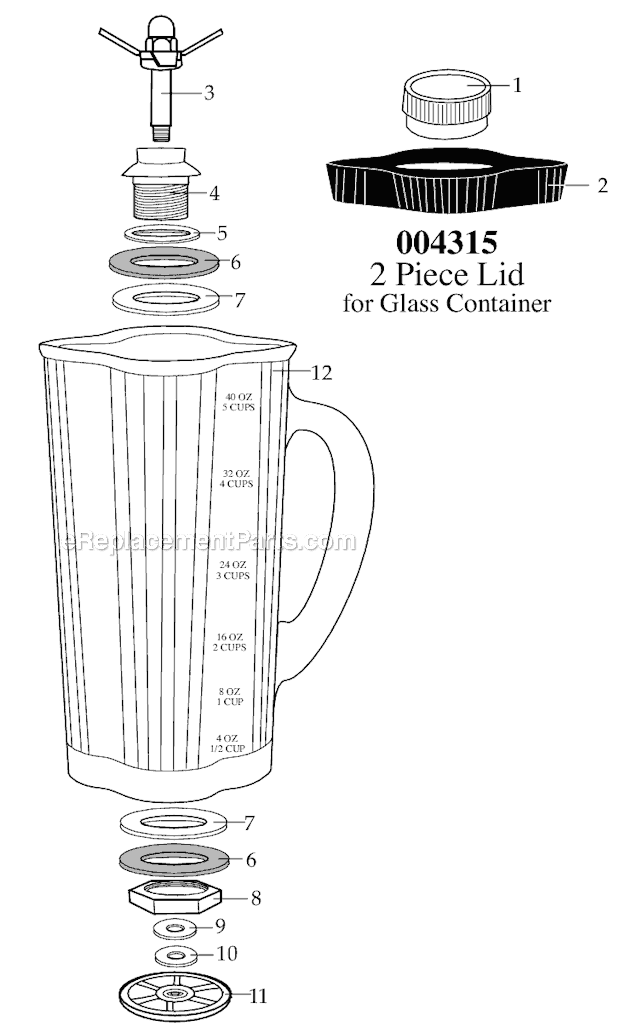 Page A Diagram and Parts List for 503274  Waring Blender