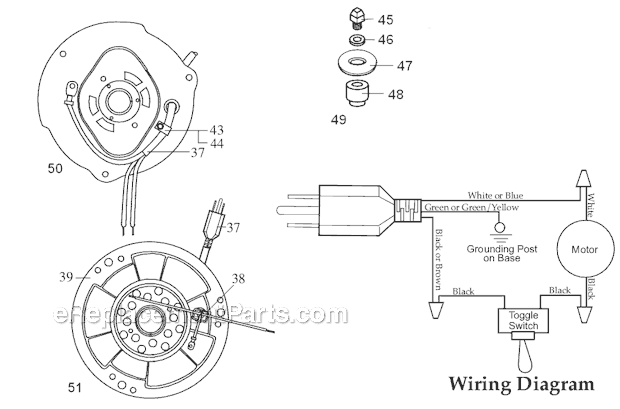 Page B Diagram and Parts List for 700S  Waring Blender
