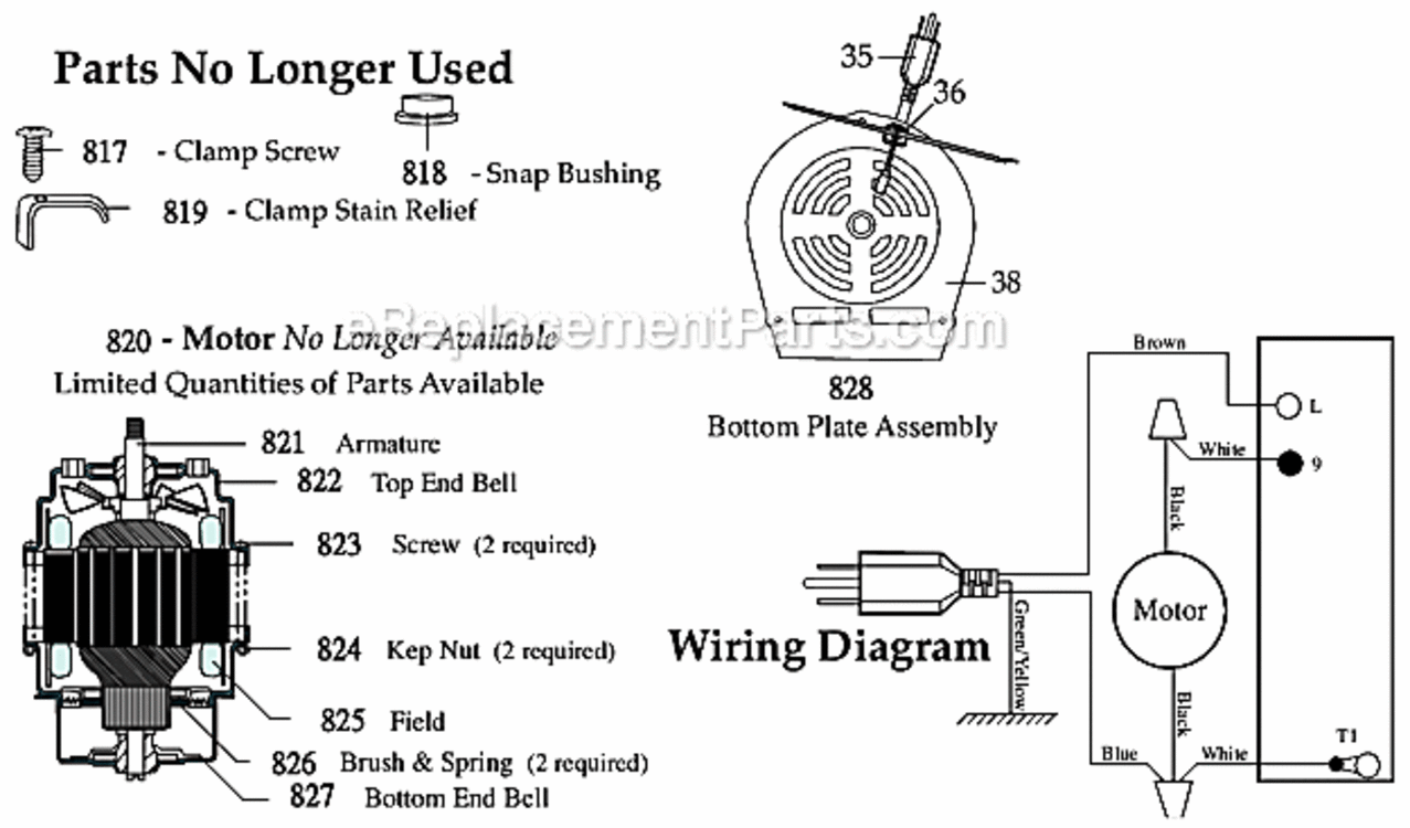 Page B Diagram and Parts List for 7012S  Waring Blender