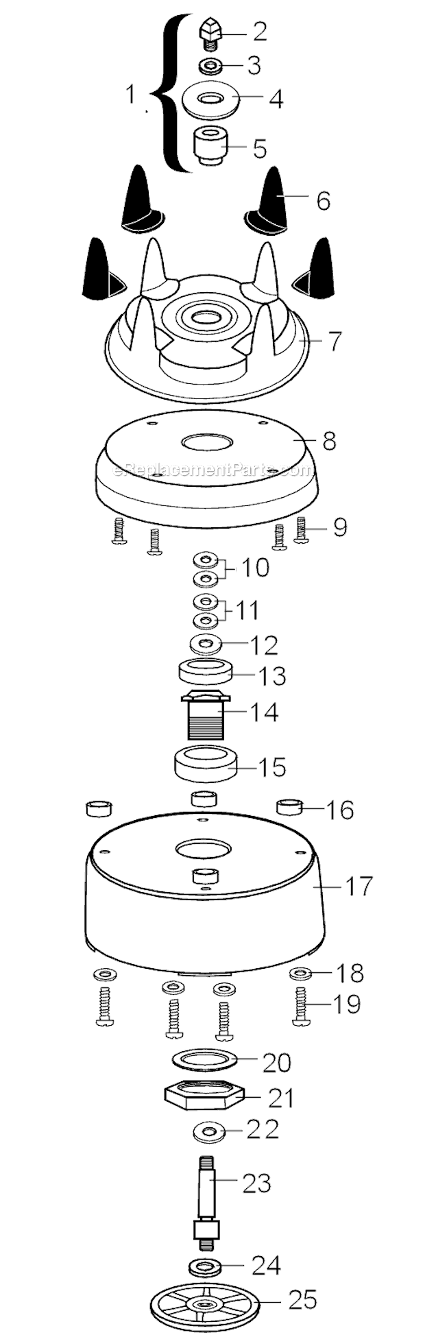 Page A Diagram and Parts List for AD2  Waring Blender