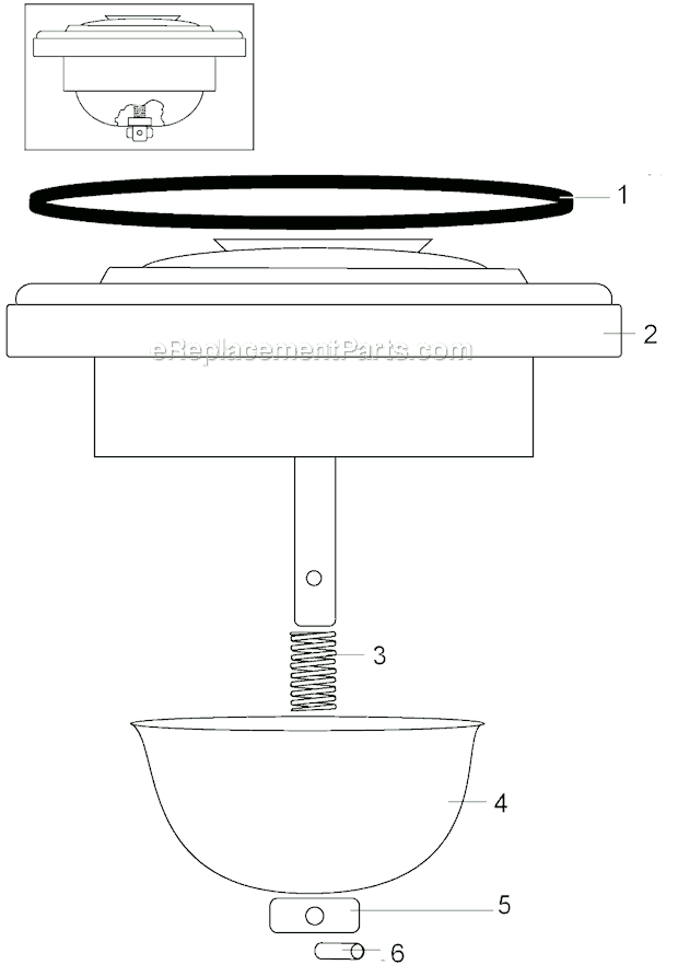 Page A Diagram and Parts List for CBL6  Waring Blender
