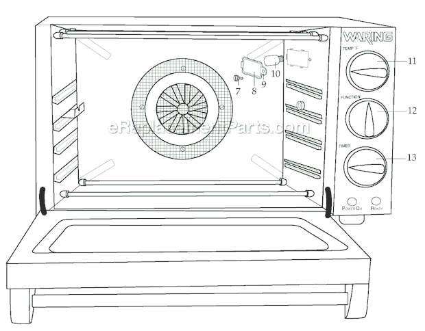 Page B Diagram and Parts List for CO1500  Waring Miscellaneous