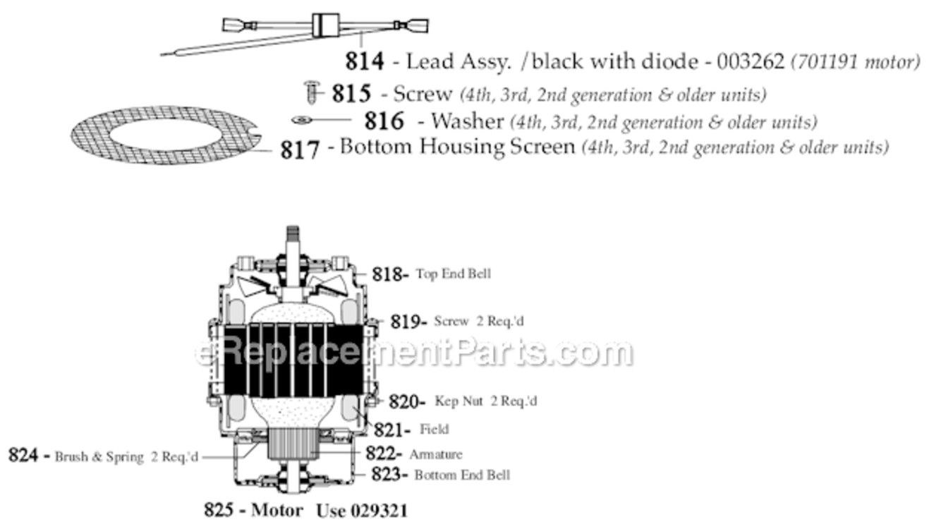 Page B Diagram and Parts List for HGB146  Waring Blender