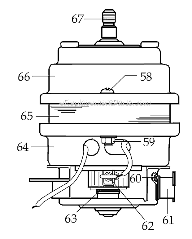 Page B Diagram and Parts List for HGBEGYG4  Waring Blender