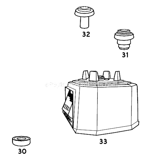 Page B Diagram and Parts List for MMB150  Waring Blender
