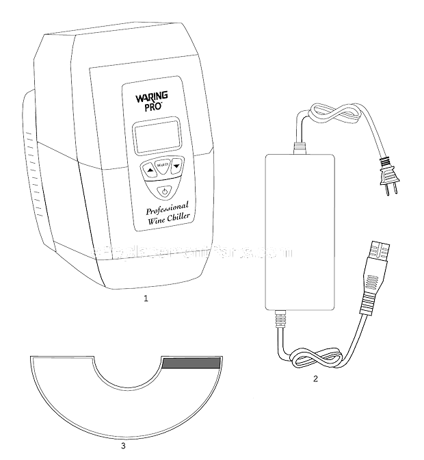 Page A Diagram and Parts List for PC150  Waring Wine and Beverage Cooler