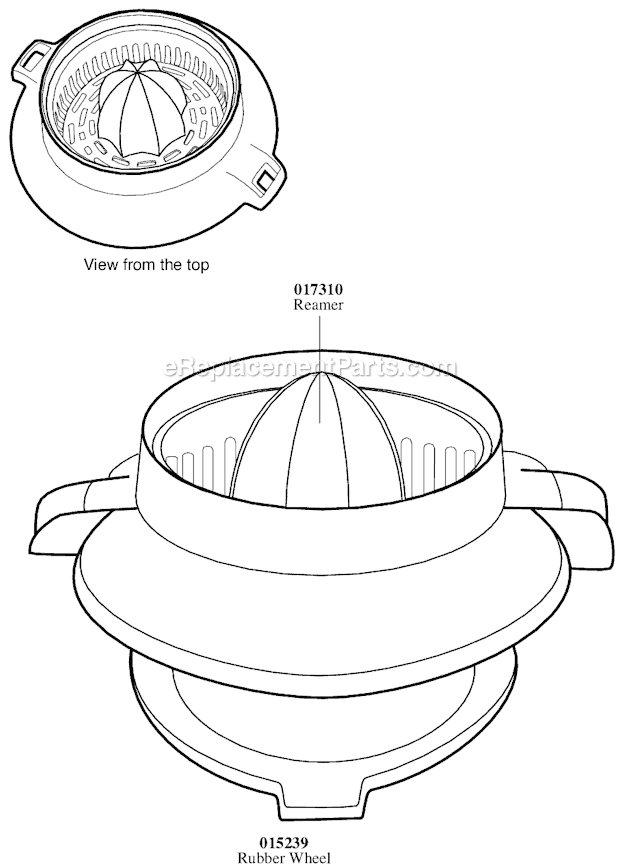Page A Diagram and Parts List for PCA45  Waring Juicer
