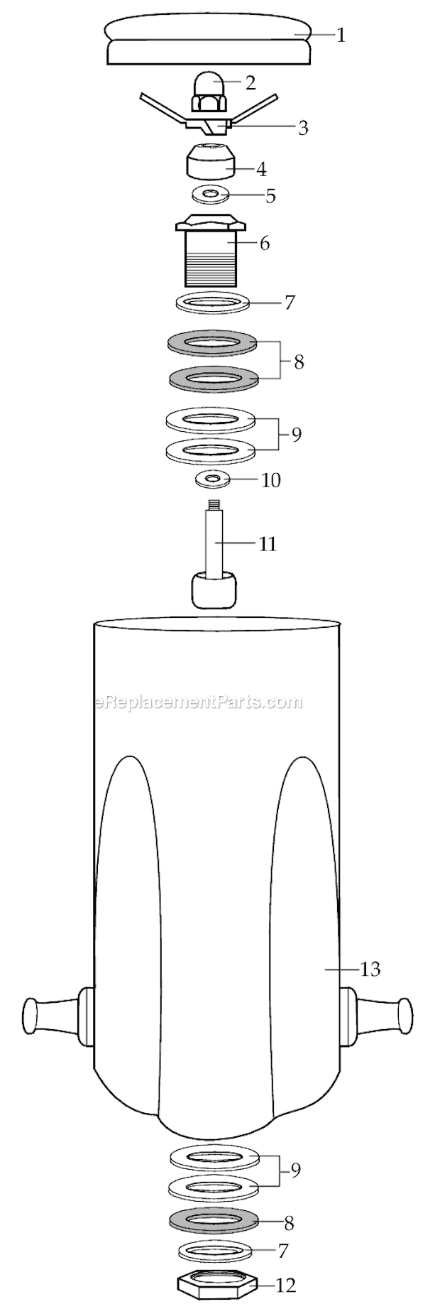 Page A Diagram and Parts List for SS510C  Waring Blender