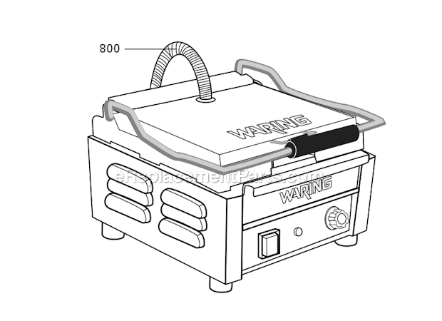 Page C Diagram and Parts List for WFG150C  Waring Miscellaneous
