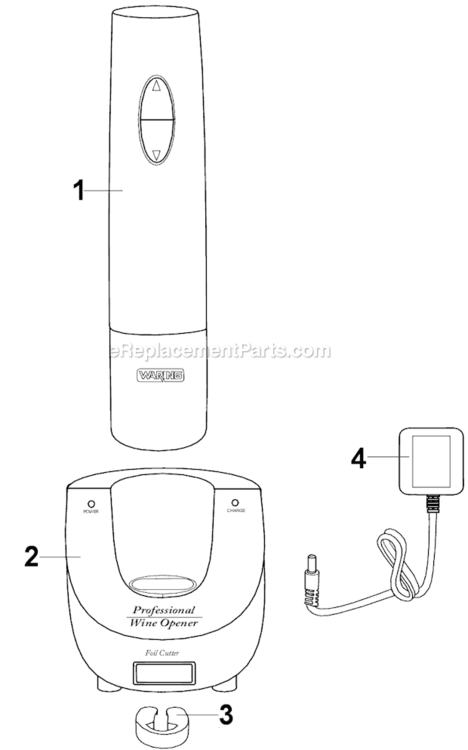 Page A Diagram and Parts List for WO50  Waring Wine and Beverage Cooler