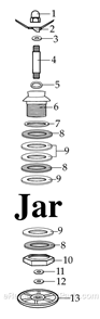 Part Location Diagram of 003609 Waring Washer