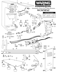 Diagram Diagram and Parts List for WCM70PAP  Waring Coffee Maker