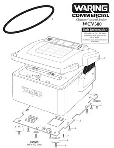 Diagram 1 Diagram and Parts List for WCV300  Waring Miscellaneous