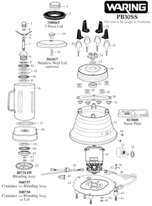 Part Location Diagram of 020491 Waring Screw